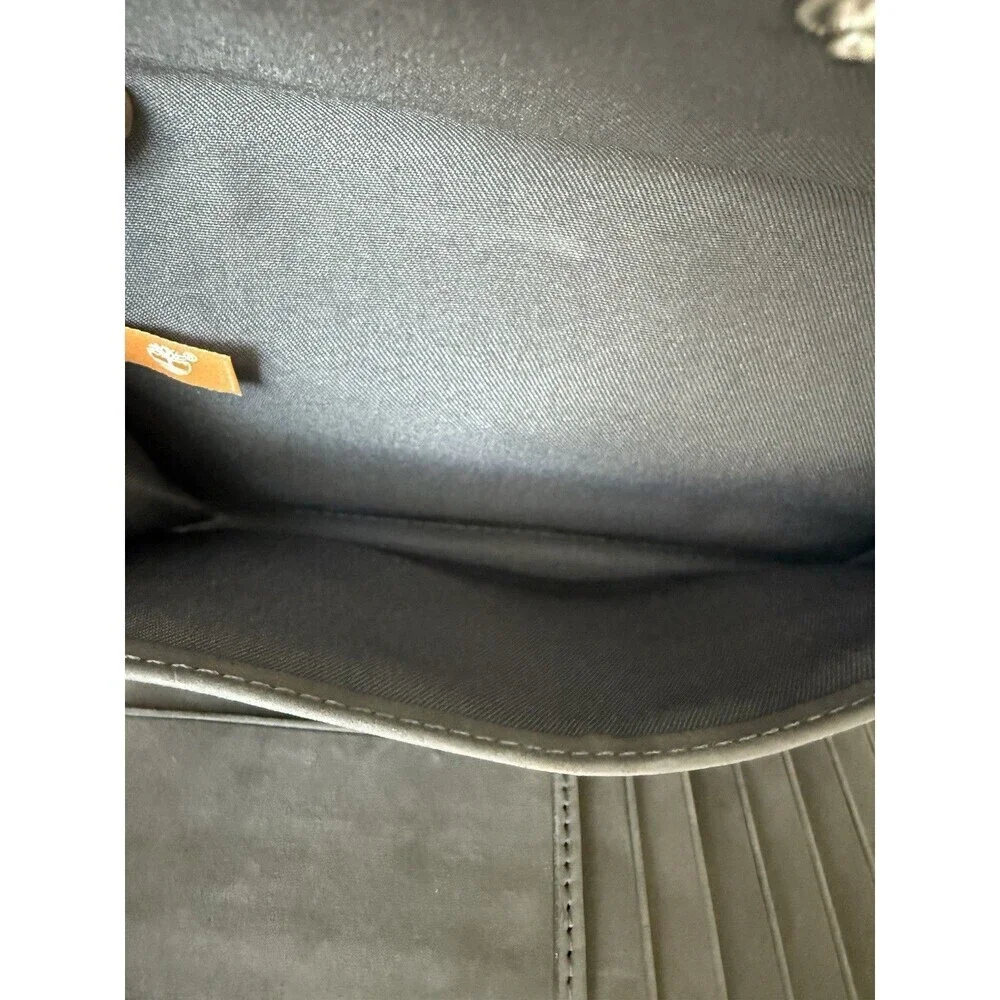 Timberland Women's‎ Leather RFID Flap Wallet Clutch Organizer Gray Leather